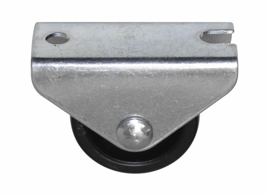 Møbelhjul 30 mm, Fast - Sort plast