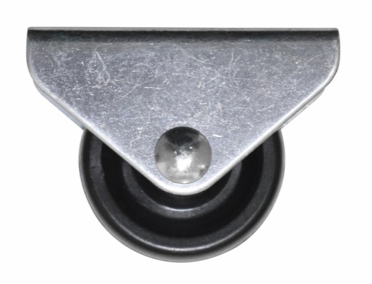 Møbelhjul 30 mm, Fast - Sort plast