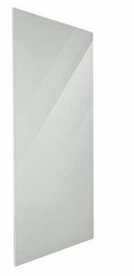 Stænkplade hvid glas 60x30 cm.