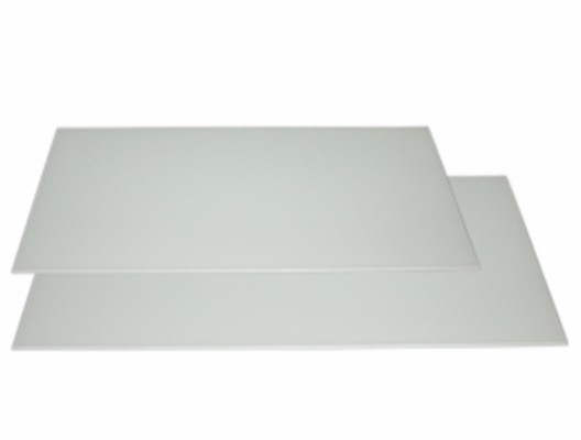 Stænkplade hvid glas 80x40 cm.